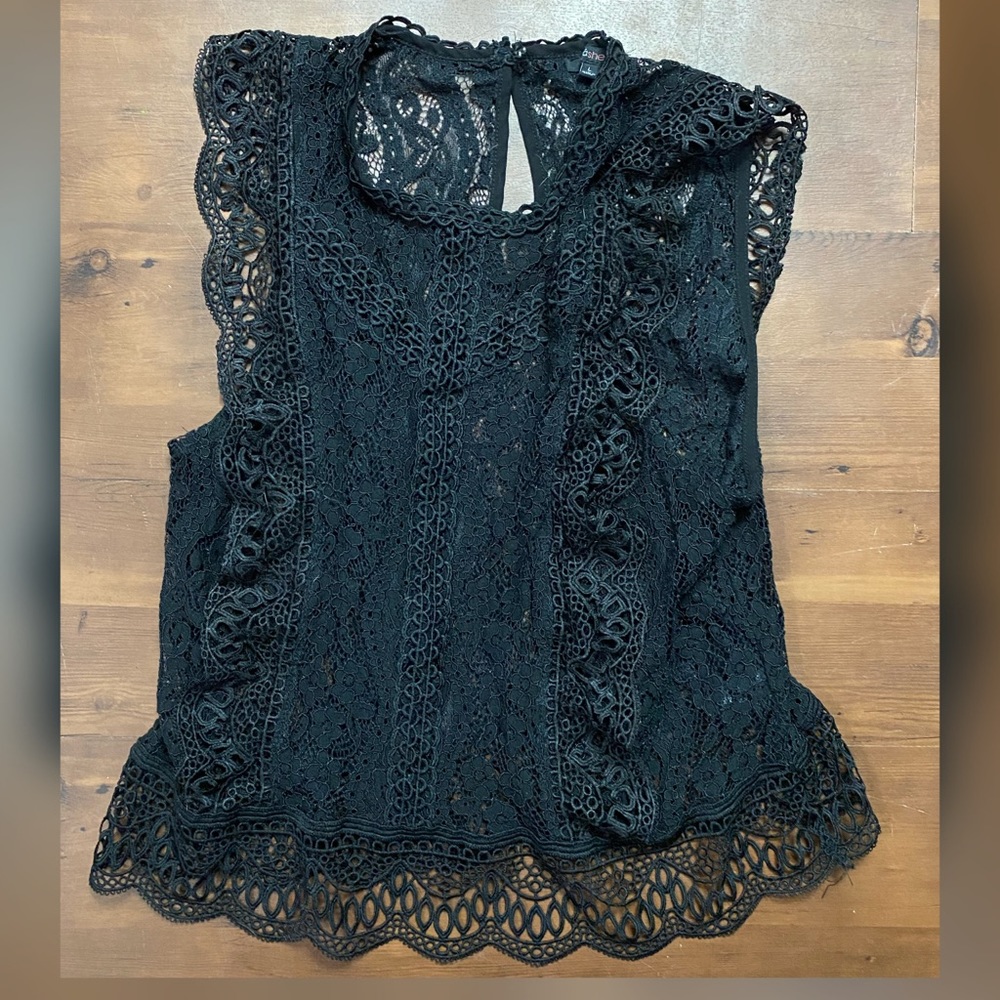 Blāshe black lace blouse